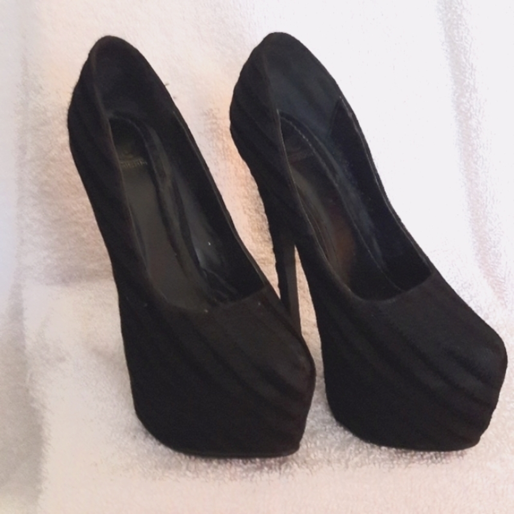 $12 Black Platform heels .